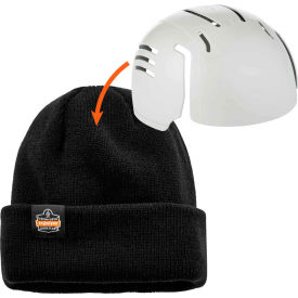 N-Ferno 6811ZI Rib Knit Hat With Bump Cap Insert, Black