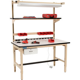 Bench-In-A-Box Standard Workbench, ESD Laminate Top, 60"Wx30"D, Beige