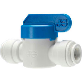 3/8'' Polypropylene Push-Fit Shut-Off Valve, White, 10/PK