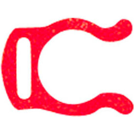 3/8'' Single Locking Clip, Red, 100/PK