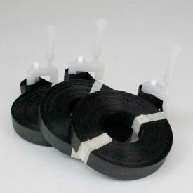Pre Cut Strapping w/Plastic Buckle, 1/2"W x 17'L, Black, 500 Straps/Pack
