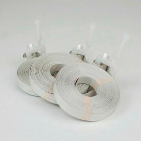Pre Cut Strapping w/Plastic Buckle, 1/2"W x 17'L, White, 22500 Straps/Pack