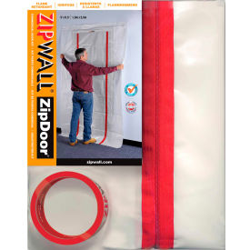 ZipWall Commercial Door Kit, Plastic, Clear - ZDC