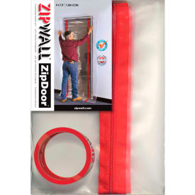 ZipWall Standard Door Kit, Plastic, Clear