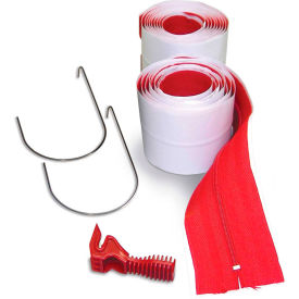 Heavy-Duty Zipper, Fabric/Plastic, Red