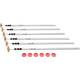 Spring Loaded Pole Kit, Anodized Aluminum, Silver