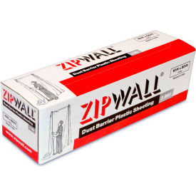 ZipWall Dust Barrier Plastic Sheeting, Plastic, White