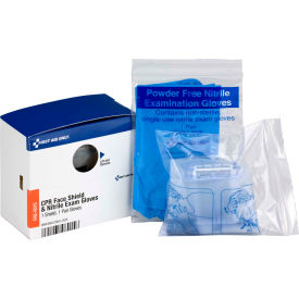 First Aid Only SmartCompliance Refill CPR Face Shield & Nitrile Gloves, 1 Each