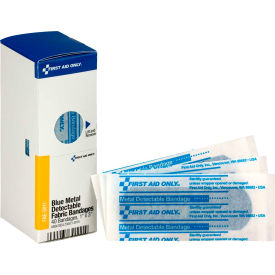 SmartCompliance Refill Metal Detectable Bandages, 1"X3", Blue, 40/Box