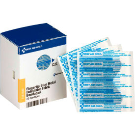 FAE-3040 SmartCompliance Refill Fingertip Metal Detectable Bandages, Blue, 20/Box