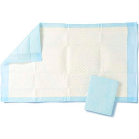 Disposable Fluff and Polymer Breathable Underpads, 20-1/2" x 36", Blue, 50/Case