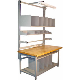 Bench-In-A-Box Packing Workbench, Butcher Block Eased Edge, 72"W x 30"D