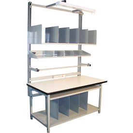 Bench-In-A-Box Packing Workbench, Laminate T-Mold Edge, 72"W x 30"D