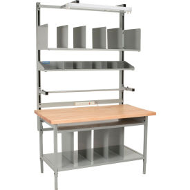 Bench-In-A-Box Packing Workbench, Butcher Block Eased Edge, 60"W x 30"D