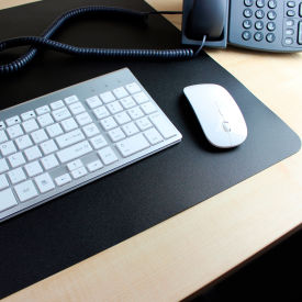 Pack of 4 Black Vinyl Rectangular Desk Pads - 19" x 24"