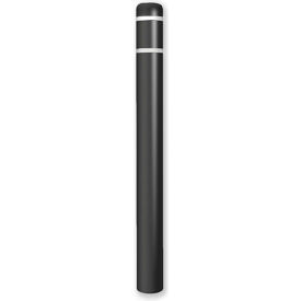 Bollard Cover 7"Dia. x 72" H, Black/White Tape