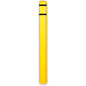 Bollard Cover 4.5"Dia. x 52" H, Yellow/Black Tape