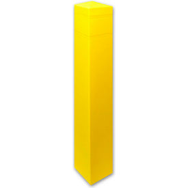 Bollard Cover Square 6.5" Diameter x 55" Height, Yellow/No Tape