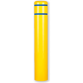 Bollard Cover 10 7/8" Diameter x 60" Height, Yellow/Blue Tape