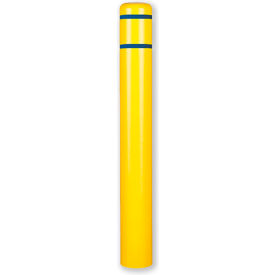 Bollard Cover 8-7/8" Diameter x 72" Height, Yellow/Blue Tape