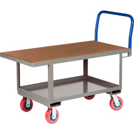 Work Height Platform Truck with Lower Shelf 30 x 48 Fixed Height