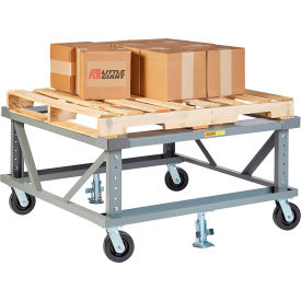 Adjustable Height Pallet Stand - 48 x 48 Open Deck & Load Retainers