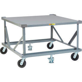 Fixed Height Pallet Stand PDFS42-6PH2FLLR - 42 x 48 Solid Deck & Load Retainers