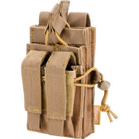 Loaded Gear CX-950 Dual Stacked Rifle/Handgun Mag Pouch, Tan