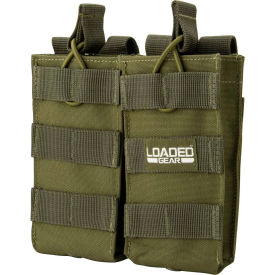 Loaded Gear CX-850 Double Mag Pouch, Green