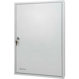 100 Keys Adjustable Lock Box 6"W x 24-1/2"D x 17-1/2"H, Grey, Aluminum