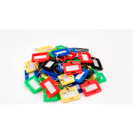 50 Small Assorted Key Tags with Window Insert 1"W x 0.8"D x 0.18"H each