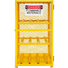 Durham Horizontal Cylinder Storage Cabinet Self Close Holds 6 Cylinders