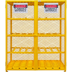 Durham Horizontal Cylinder Storage Cabinet, Self Close Holds 16 Cylinders