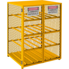 Horizontal Cylinder Storage Cabinet, Self Close, Holds 12 50 Lb. Cylinders