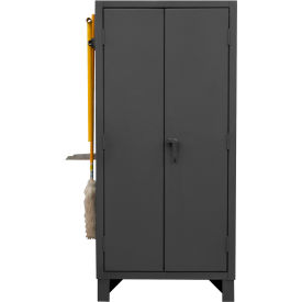 Heavy Duty Maintenance Storage Cabinet, 36-3/16"W x 24-1/16"D x 78"H, All-Welded, Gray