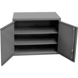 Wall Mount Cabinet, 35-7/8"W x 13-11/16"D x 27"H, Assembled, Gray