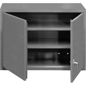 Wall Mount Cabinet, 29-7/8"W x 13-11/16"D x 27"H, Assembled, Gray