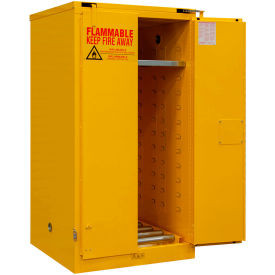 Flammable Drum Cabinet 55 Gallon Self Close Door - 34"W x 34"D x 66-3/8"H