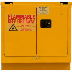 Flammable Under Counter Cabinet, 22 Gallon Self Close Door - 35"W x 22"D x 35"H