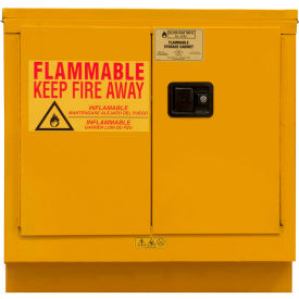 Durham Flammable Under Counter Cabinet, 22 Gallon Manual Close Door - 35"W x 22"D x 35"H