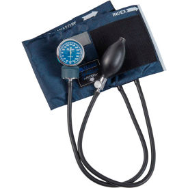 Signature Series Aneroid Sphygmomanometer, Large Adult Size, Blue