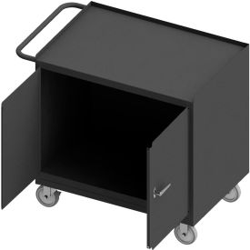 Mobile Bench Cabinet, Steel Square Edge, 42-1/8"W x 25-13/16"D, Gray