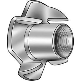 M6 Low Carbon Steel T- Nut (4-Prong) - Zinc Plated - Pack of 100