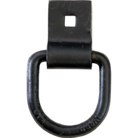 B38S Bolt-On Forged 1/2" D-Ring with Integral Bracket - Black