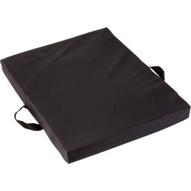 Reversible Gel Foam Seat Cushion with Nylon Cover, 16" x 20" x 2", Black