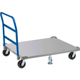 Pallet Dolly with Handle - 48 x 48 Solid Deck & Floor Locks