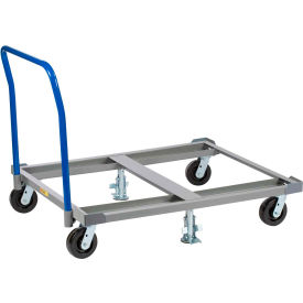 Pallet Dolly with Handle - 48 x 48 Open Deck & Floor Locks