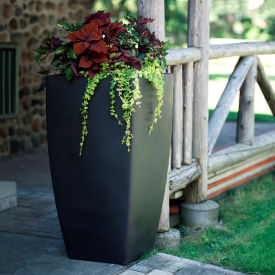 Kobi 38" Tall Planter, Black