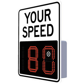 12" Radar Feedback Sign, Your Speed, White Hip Face, 23" x 29"