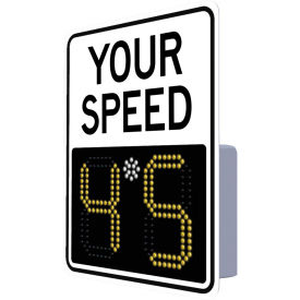 11" Radar Feedback Sign, Your Speed, Hip White Face, 23" x 29"